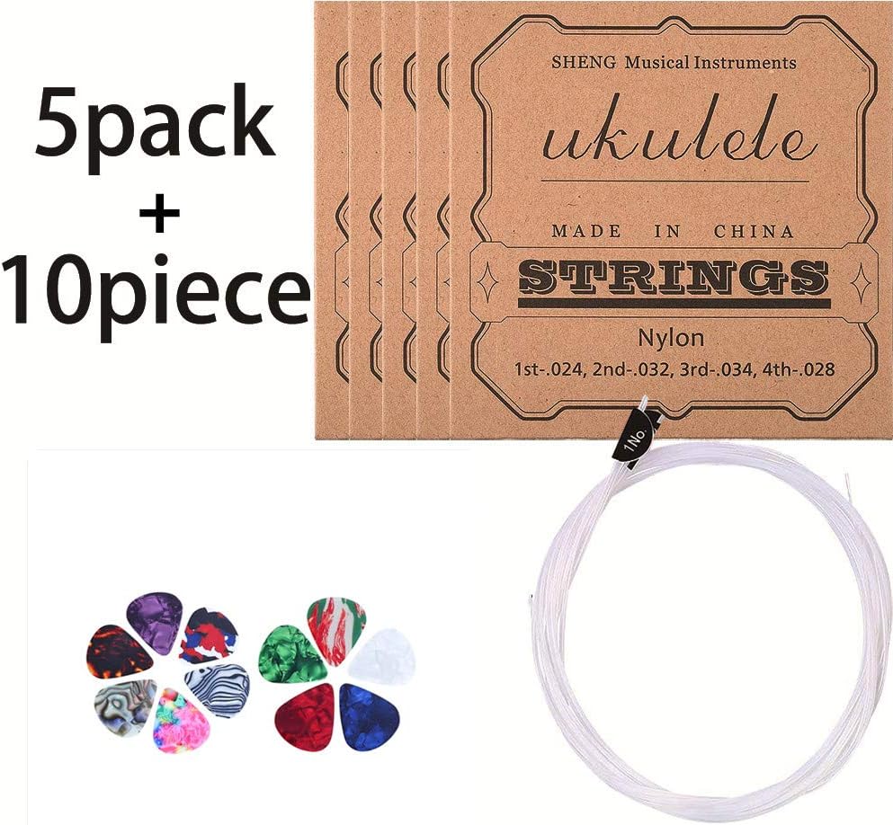 Ukulele Strings, 5 Sets of Nylon Ukulele Strings, String