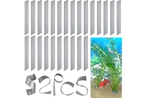 SANJHFF 52 Pcs Aquarium Plant Weights, Plant Weights for Fish Tank, Aquarium Plant Anchors, Aquarium Plant Weights for Live Plants, Stops Plants from Floating in The Aquarium.