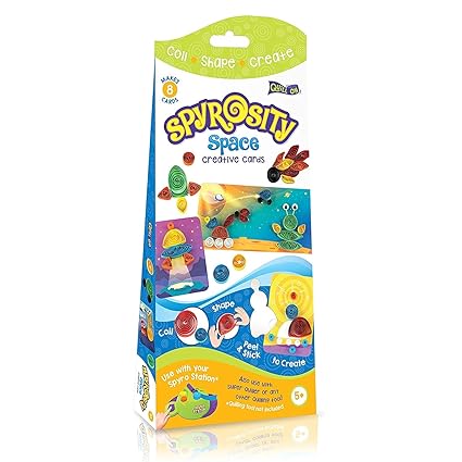 Imagi Make Quill On Spyrosity Princess Theme Pack - Contains 8 Creative Self-Adhesive Cards, Sticky-Back Quilling Strip & Mini Sizing Board (Spyrosity Space)