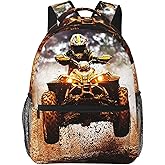 SUFPMP Backpack Dirt Quad Bike 4 Wheelers Off Road Ride on ATV, Travel Laptop Backpacks Casual College Daypack School Bag for Boys Girls Men Adult
