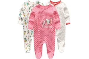 Kiddiezoom Baby Footed Cotton One-Piece Romper Jumpsuit