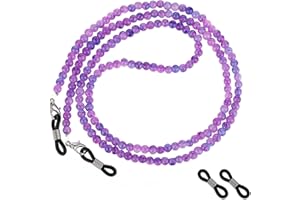 Molain Stylish Eyeglass Chain, Healing Crystal Chains Beaded Sunglass Chain Women Eyewear Retainer Chain Around Neck Wear
