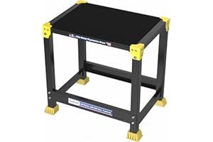 GanFindX Steel Plyo Box 12/18 Inch Surface Metal Plyometric Jumping Box Home Gym Jump Trainer for Fitness Exercise Agility Stamina Conditioning Strength Training and Dumbbell Rack