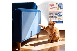 THLHKD 20PCS Cat Scratch Furniture Protector, Couch Protectors Tape from Cats Claws Scratching, Single Sided Clear Sticky Sheets Proof Clawing Sofa Corner Protection Cover Anti Scratch for Furniture