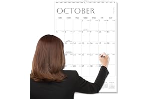 SUNEE Wall Calendar 2026 Large 22.75"x15.5", 21 Month from October 2025 to June 2027, Vertical Extra Large Monthly Calendar 2026 for Wall, White