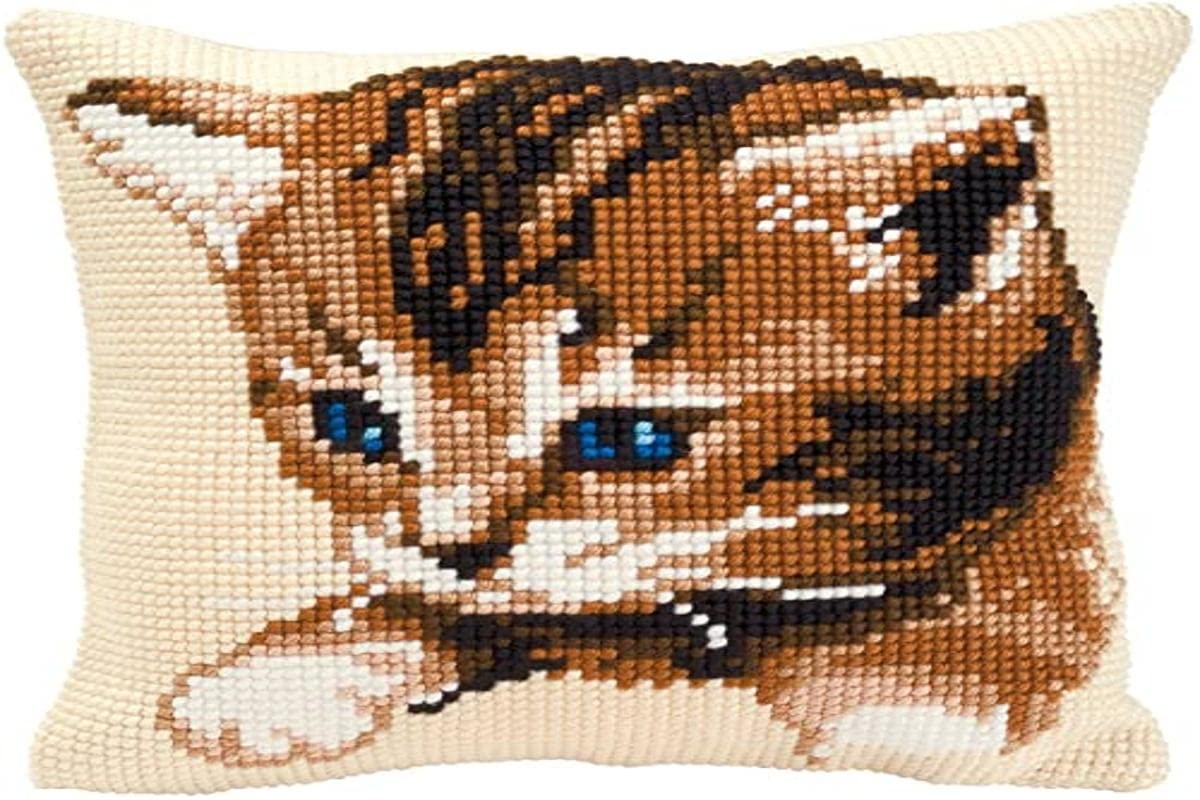 Vervaco Kitten Cross Stitch Cushion, Multi-Colour