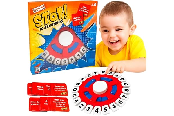 Jogo Stop Em Português Tecla Letras Palavras Responda Rápido Com Temporizador De Mesa Educativo 10 Segundos Divertido Infanti