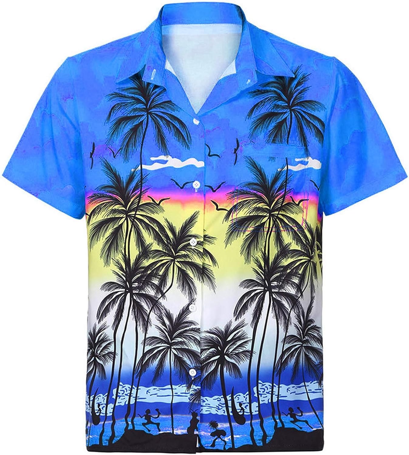 Shirt Male Beach Shirts Short Sleeve Asian Shirt Men Shirt Clothing