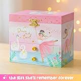 Giggle & Honey Musical Ballerina Jewellery Box Pink for Girls 17.1 x 13.3 x view 2
