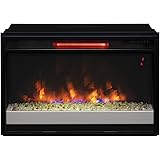 ClassicFlame 26II310GRG-201 26" Contemporary Infrared Quartz Fireplace Insert with Safer Plug
