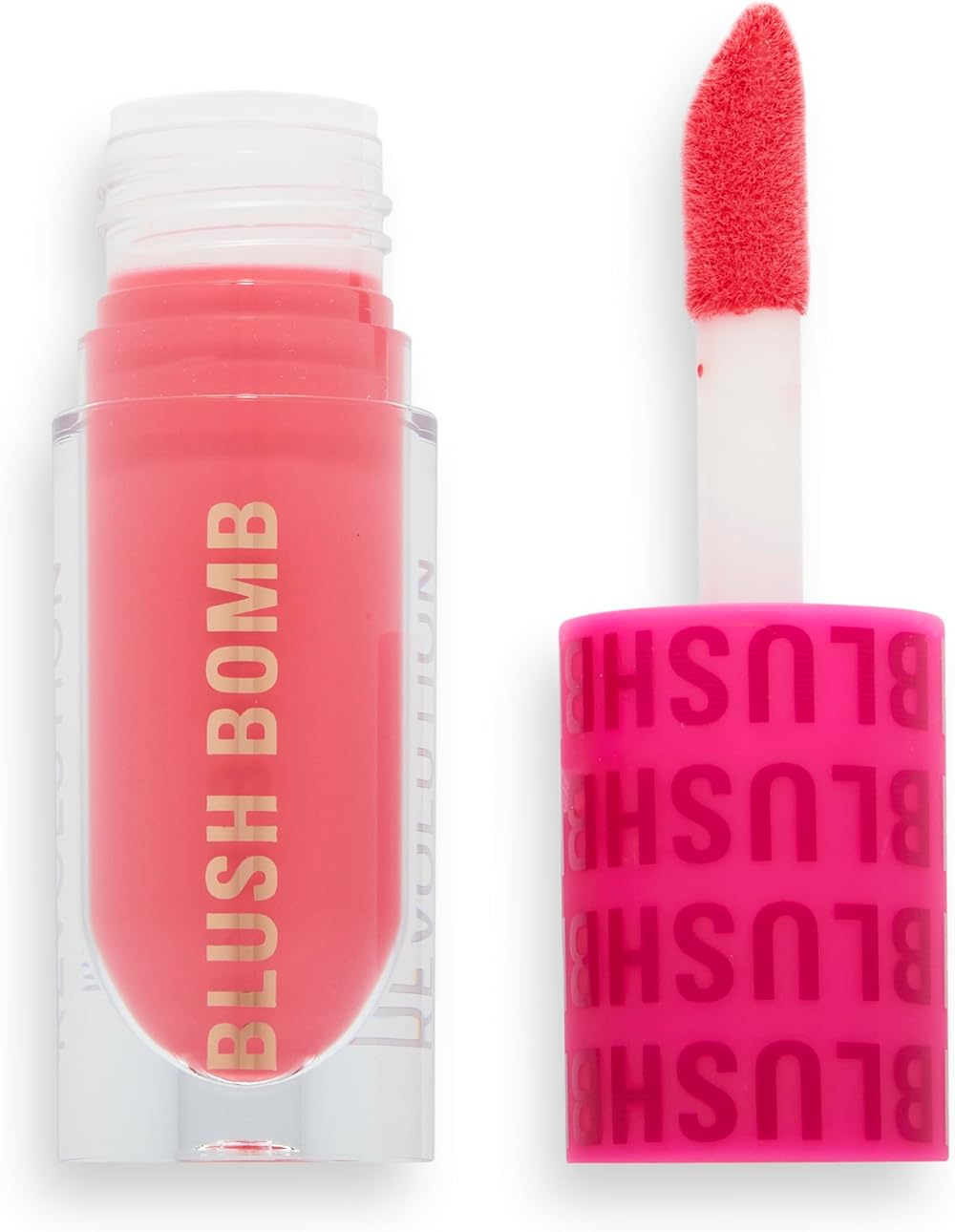 Revolution Beauty Blush Bomb Cream Blusher Savage Coral Lightweight Vitamin E