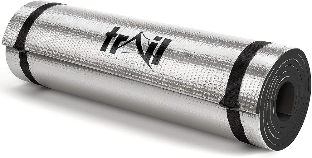 Trail Outdoor Leisure Foil Camping Mat 7mm EVA 180x50cm Black