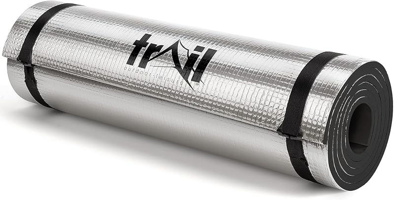 Trail Outdoor Leisure Foil Camping Mat 7mm EVA 180x50cm Black