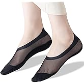 ULTRACEN Thin No Show Socks Womens Low Cut Mesh Liner Socks Non Slip Invisible Breathable Footies