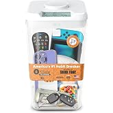 kSafe Time Locking Container XL &ndash; Tech Lock Box for Tablets, Game Controllers, Large Snack Bags, BPA-Free Plastic, No Overrides, 5.5&rdquo; W x 10.4&rdquo; L, White Lid, Clear Base