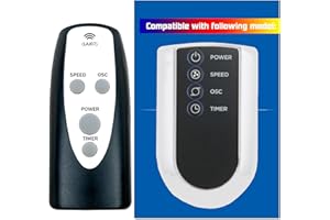 GENGQIANSI Replacement Remote Control for Lasko S18961 S18635 U35115 2033667 2510 2511 2711 M18950 T38301 T32200 2033667A M16950 U35120 T36211 T37900 T38305 Oscillating Tower Fan