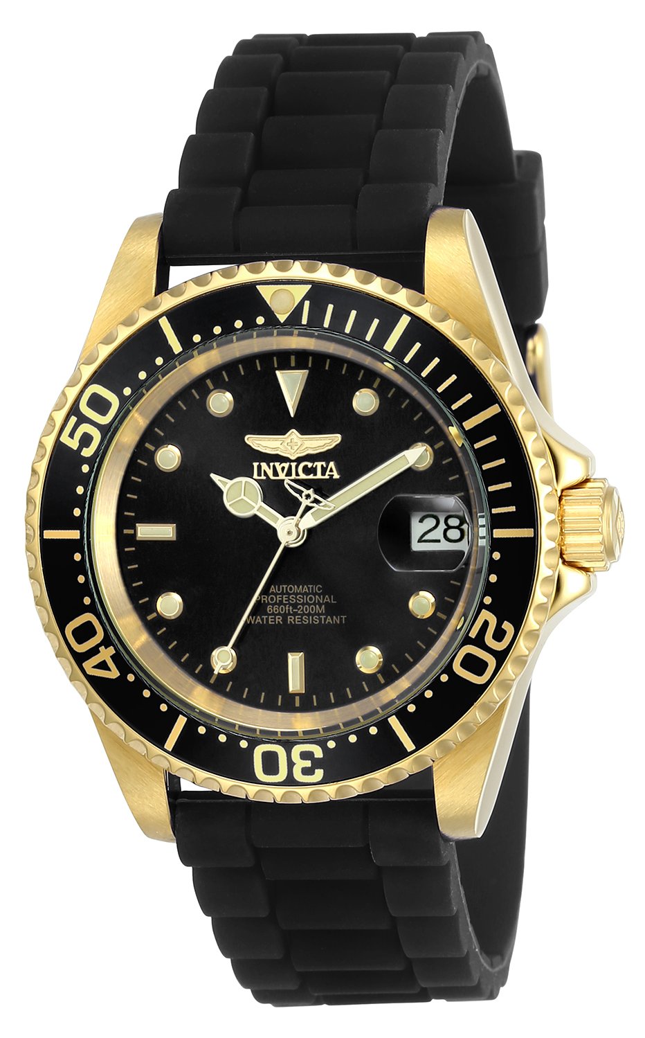 Invicta Pro Diver 23681 Men's Watch - Waterproof - Analogue - Automatic Movement - stainless steel with Black dial - 40mm