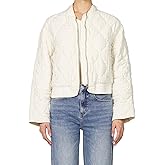 DEAR JOHN Maverick Jacket Quilted Zip Front Long Sleeve Relaxed Fit Outerwear Layering Essential – Vetiver – X-Small