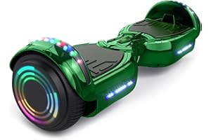 Hoverstar Bluetooth Hoverboard, LED Wheels Chrome Color Self Balance Scooter for Kids, Teenager (Chrome Green)
