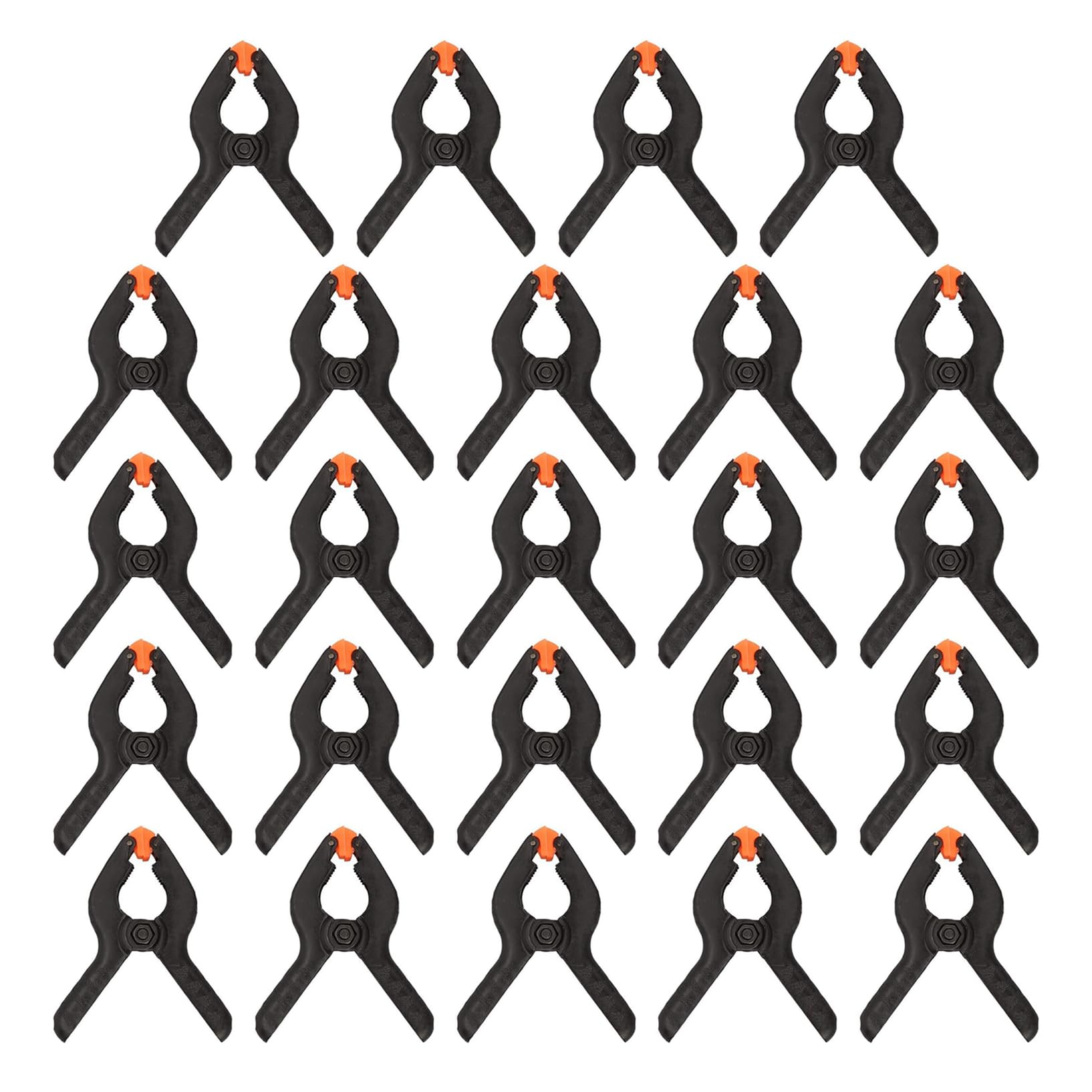 24Pcs Nylon Spring Clamps 2Inch Mini Clips, Plastic Spring Clamps Extra Strength for DIY Projects,Arts,Wood Working Crafts, Muslin Paper Photo Background