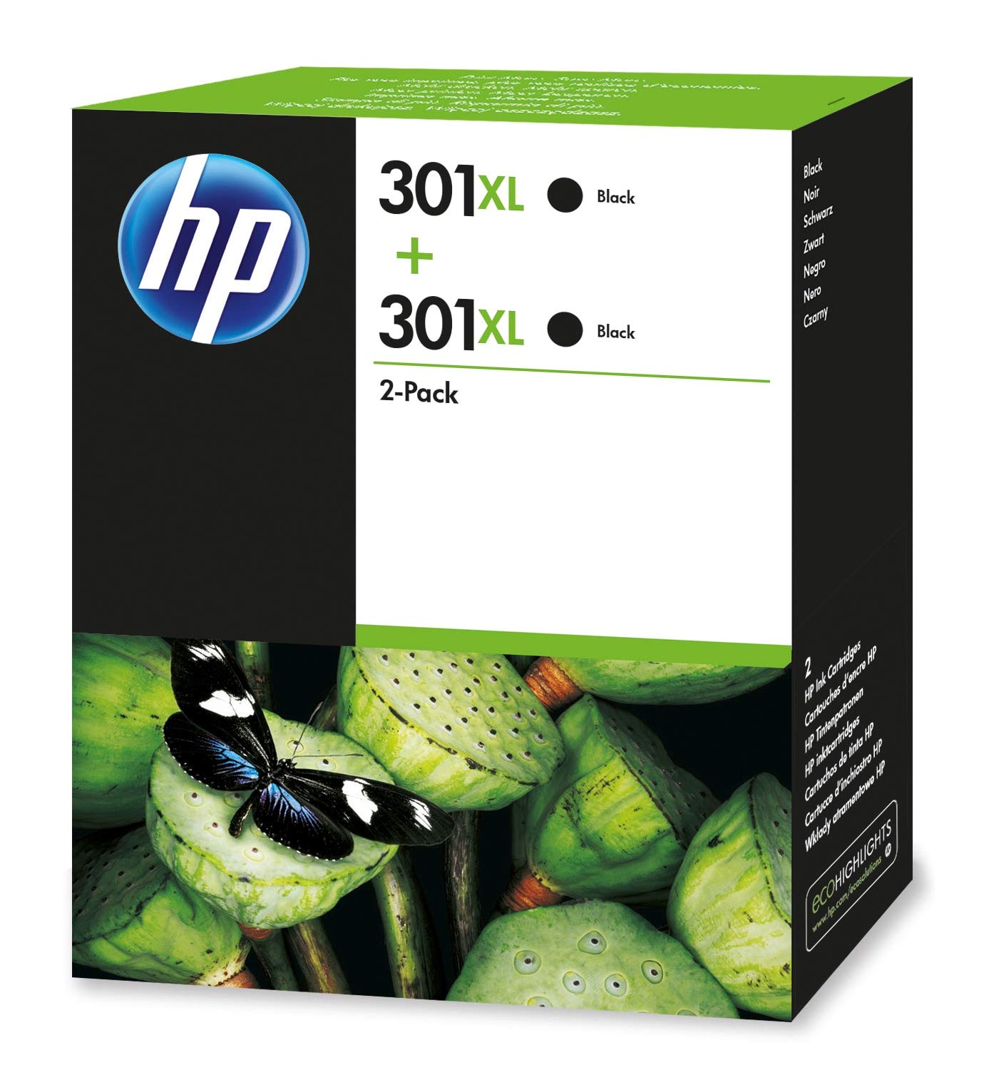 HP D8J45AE - INK CARTRIDGE NO 301 XL BLACK - TWIN PACK