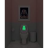 Star Wars Stormtrooper Inspired Storm Pooper Parody Vinyl Decal | Black or Glow in The Dark | Perfect for Toilet Lid, Wall or