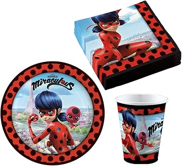 ZAG Heroes Miraculous Ladybug - Juego de Platos y servilletas: Amazon.es: Juguetes y juegos