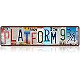 Vintage Platform 9 3/4 Wall Decor Street Signs Home Bar Coffee Metal Tin Signs 16 x 4 Inches