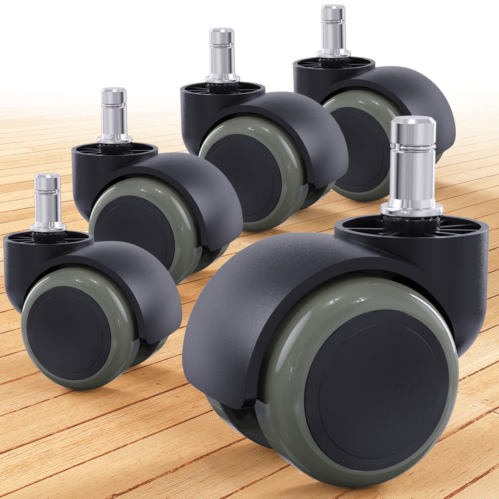 Mua LIHAO Caster Chair Replacement, 5 Pieces, Urethane Caster, InsertIn Caster for OA Office