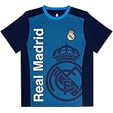 Icon Sports Group Compatible with Real Madrid Official Soccer Youth Poly T-Shirt -03 YL Black
