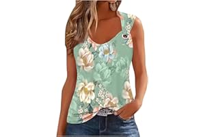 KICILVS Womens Tank Tops 2024 Summer Dressy Shirts Solid Color Camisole Sleeveless V Neck T Shirts Casual Loose Blouses