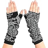 Storiarts Dracula Writing Gloves – Soft Cotton Fingerless Gloves for Women Inspired by Bram Stoker’s Classic – Cozy Knit Reading Glove for Writers, Readers & Horror Fans