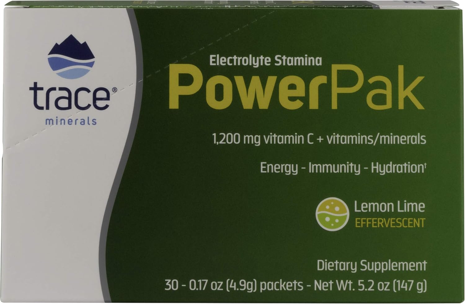 Trace Minerals Electrolyte Stamina Power Pak Non-GMO, Lemon Lime,0.17 Ounce (30 Count): Health & Personal Care