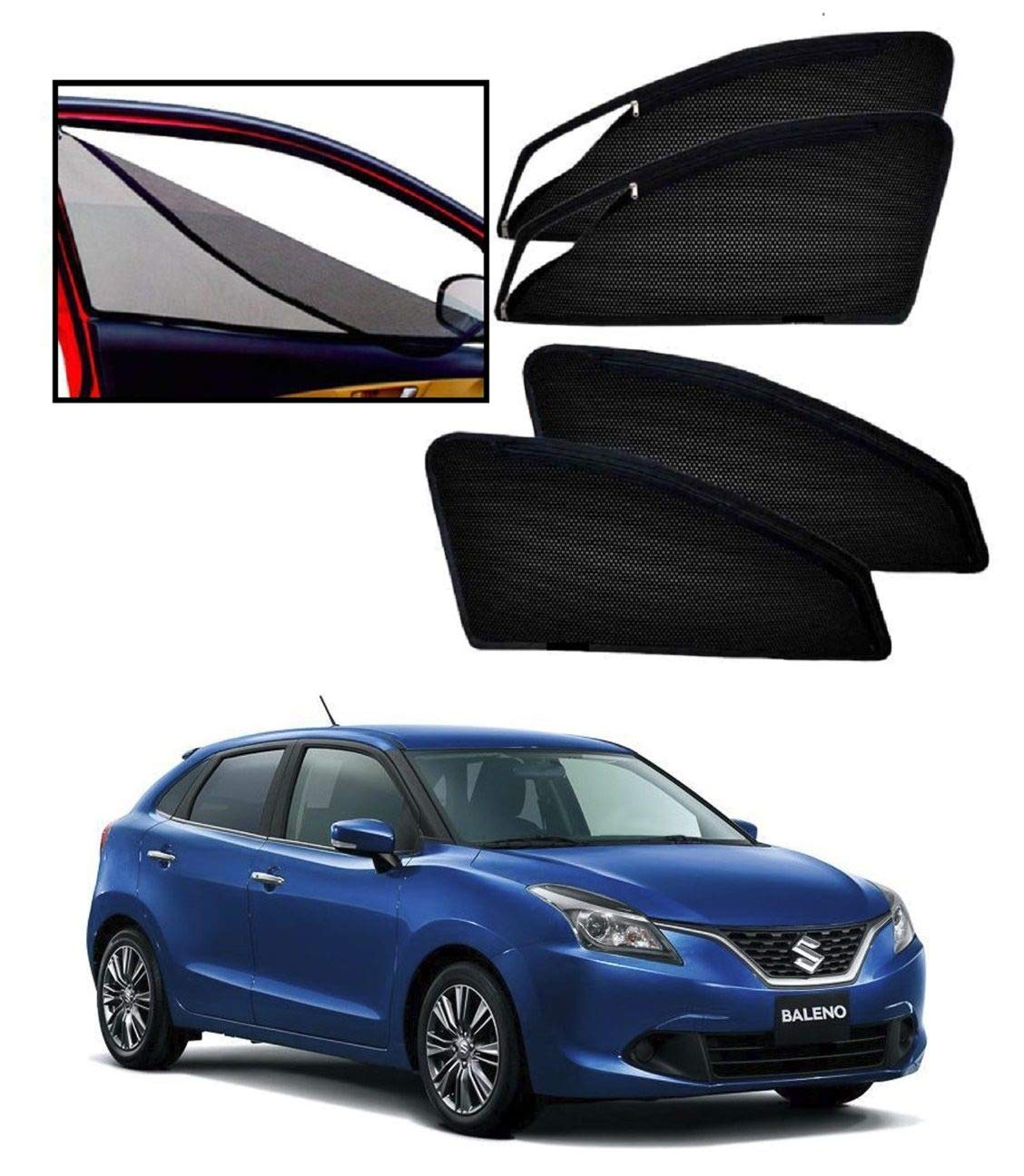 Car Accessories Side Window Zipper Sun Shade Curtains for
