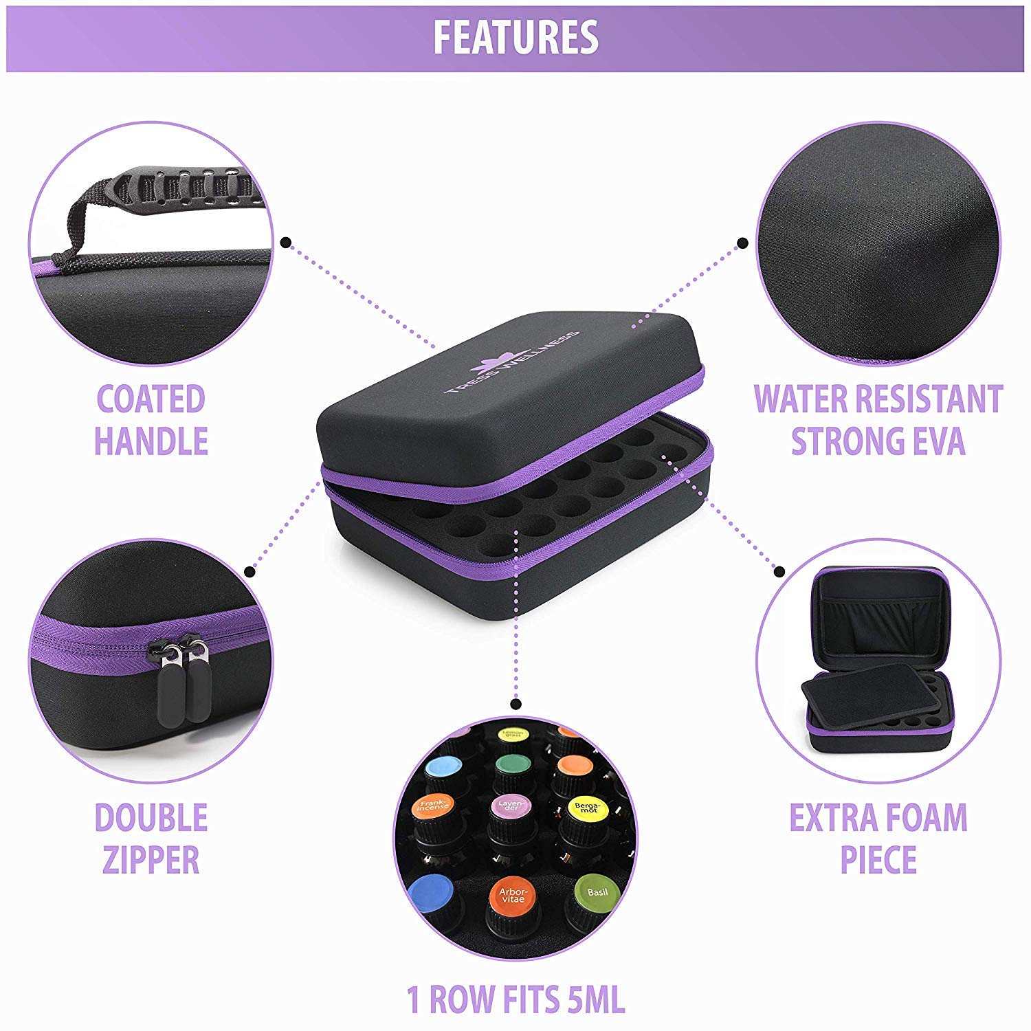 Essential Oil Spa Storage System for 30 Bottles holds 10 15 ml - Holds Young Living & Doterra Containers: Beauty