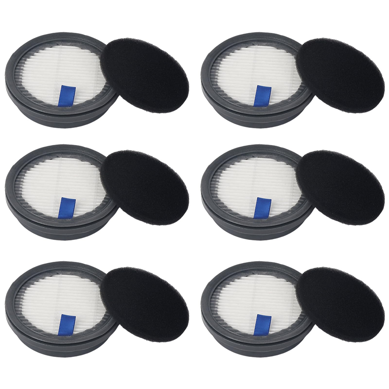 Photo 1 of HEPA Filters & Sponge Filters Fit for Afoddon A200Pro/A200, ORFELD B08/C10A/C10G, NEQUARE S12, S25, S25Pro, S26 Series Cordless Vacuum Cleaner (6 Pack HEPA Filters & 6 Packs Sponge Filters)