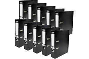 PUKKA PAD Pukka Brights Lever Arch File, A4, Black, Box of 10