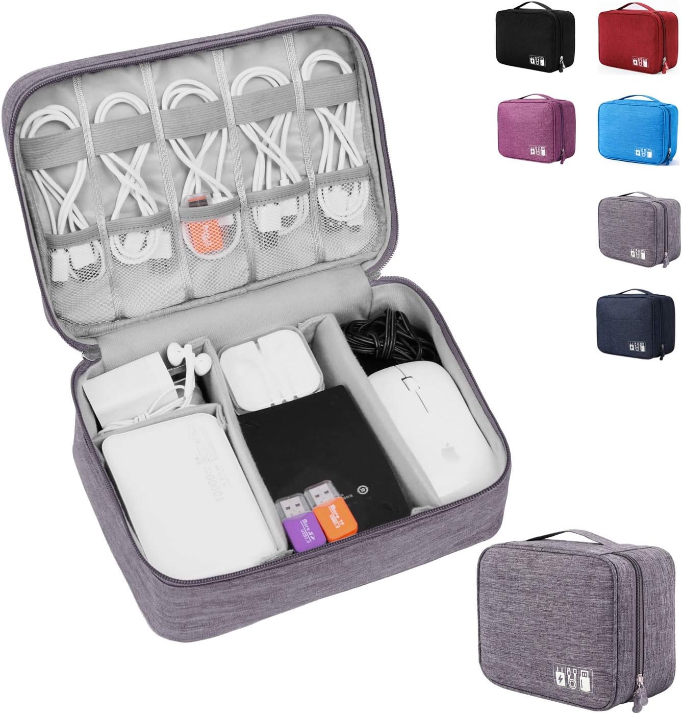 Alena Culian Electronic Organizer Travel Universal Cable Organizer Electronics Accessories Cases for Cable, Charger, Phone, USB, SD Card