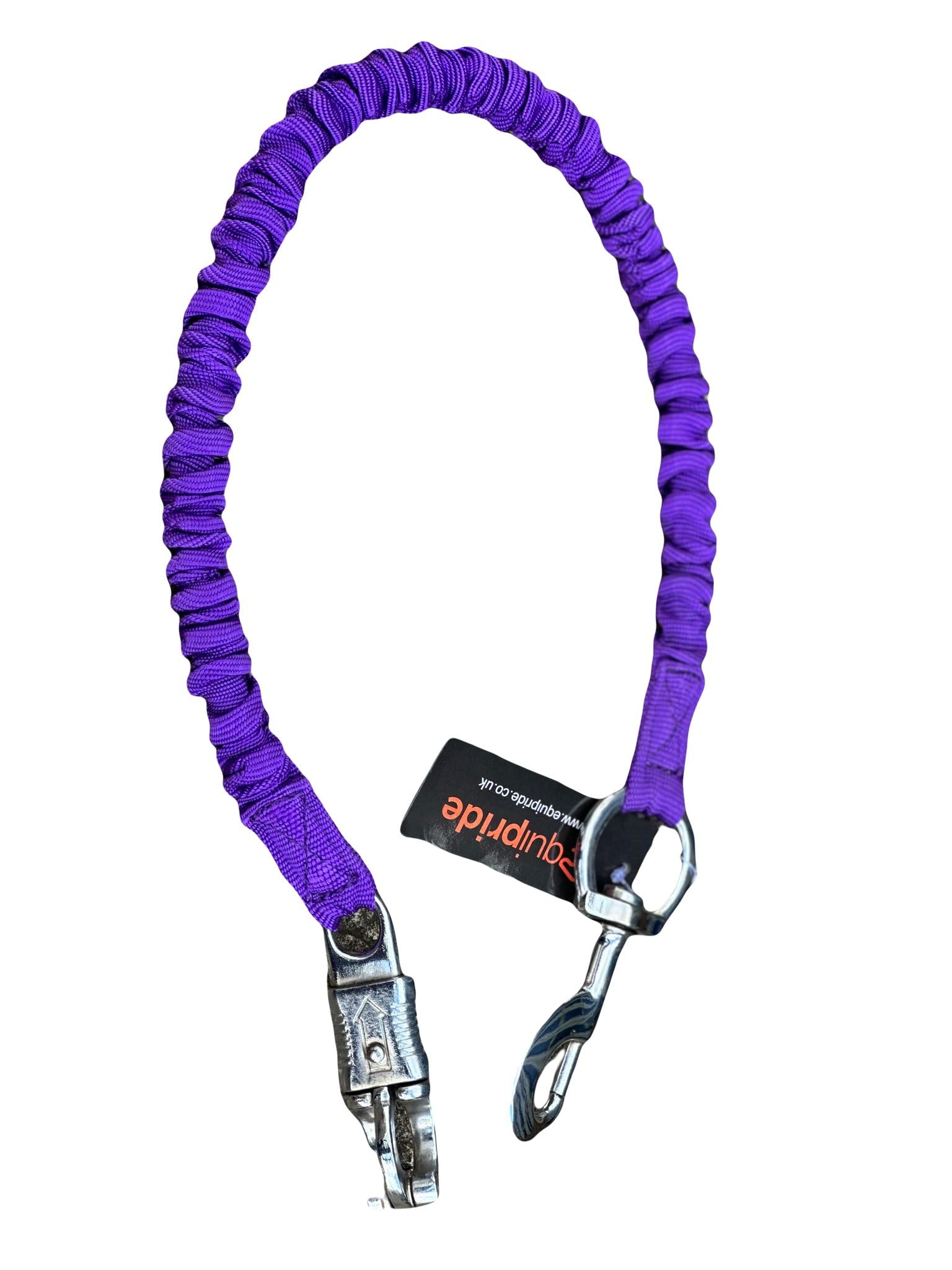Heavy Duty Fabric Covered Quick Release Trailer Tie Stable Bungee Tie Elasticated (Purple)