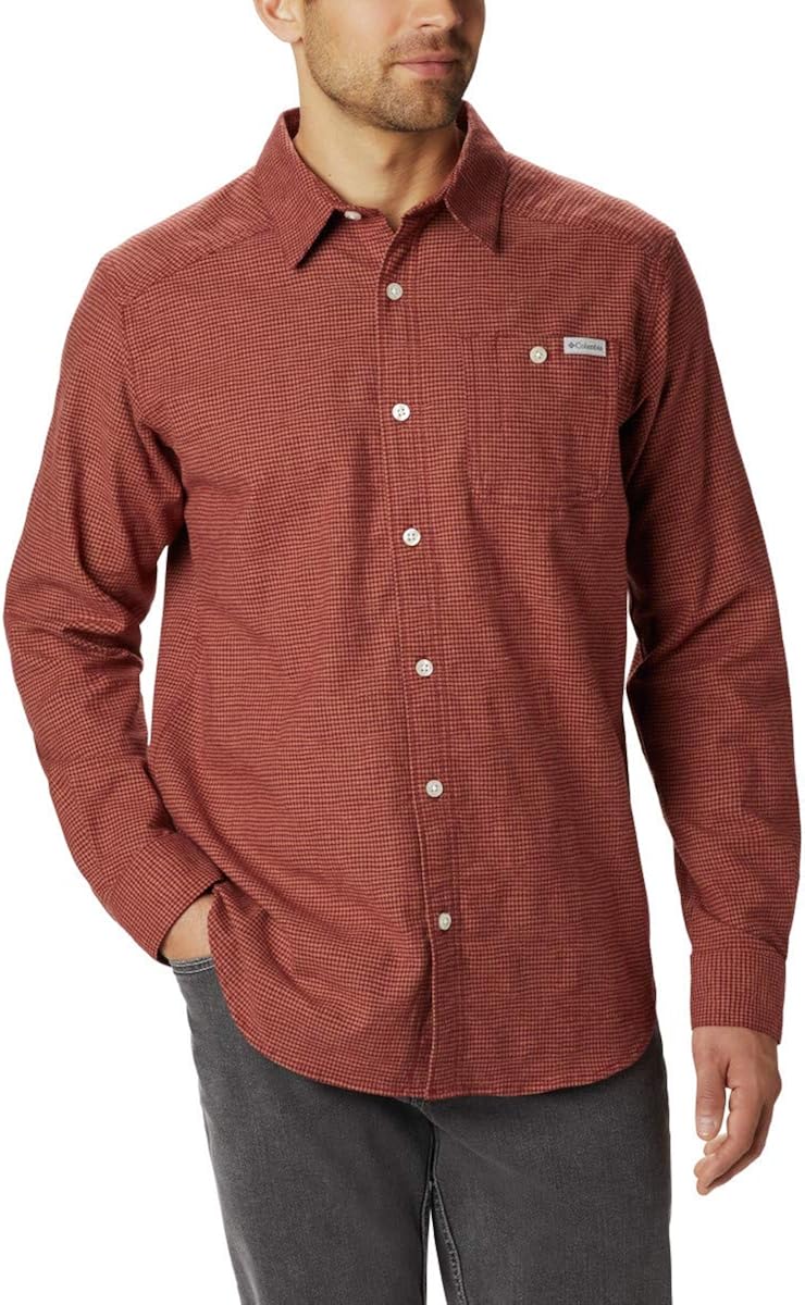 Columbia Men's Cornell Woods Flannel Long Sleeve Shirt: Clothing