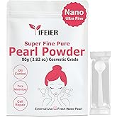 iFEiER 100% Pure Freshwater Pearl Powder Cosmetics Grade. 80g(2.82oz) Nano Grade Pearl Powder for Homemade Skincare, DIY lotions | creams | serums | making face mask, Natural and Oranic