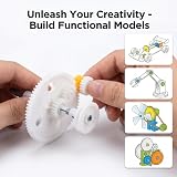 Fafeicy Plastic Gears Set Pulley Belt Worm Crown Gear Kits for Robot Toy DIY view 3