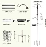 Urban Deco Bird Feeding Station with Multi Hooks and Bath Tray view 2