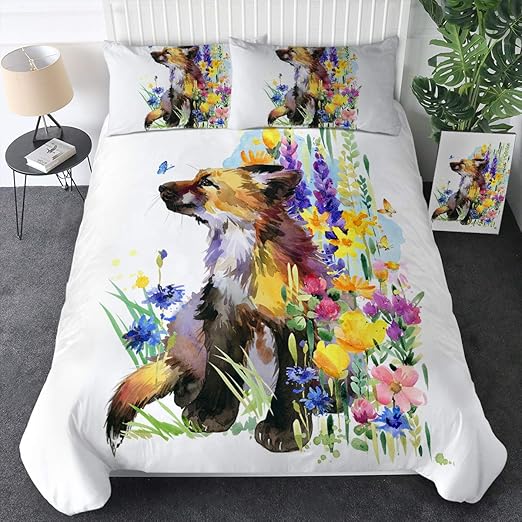 Sleepwish Cute Fox Bedding Coverlets Boho Modern Pattern