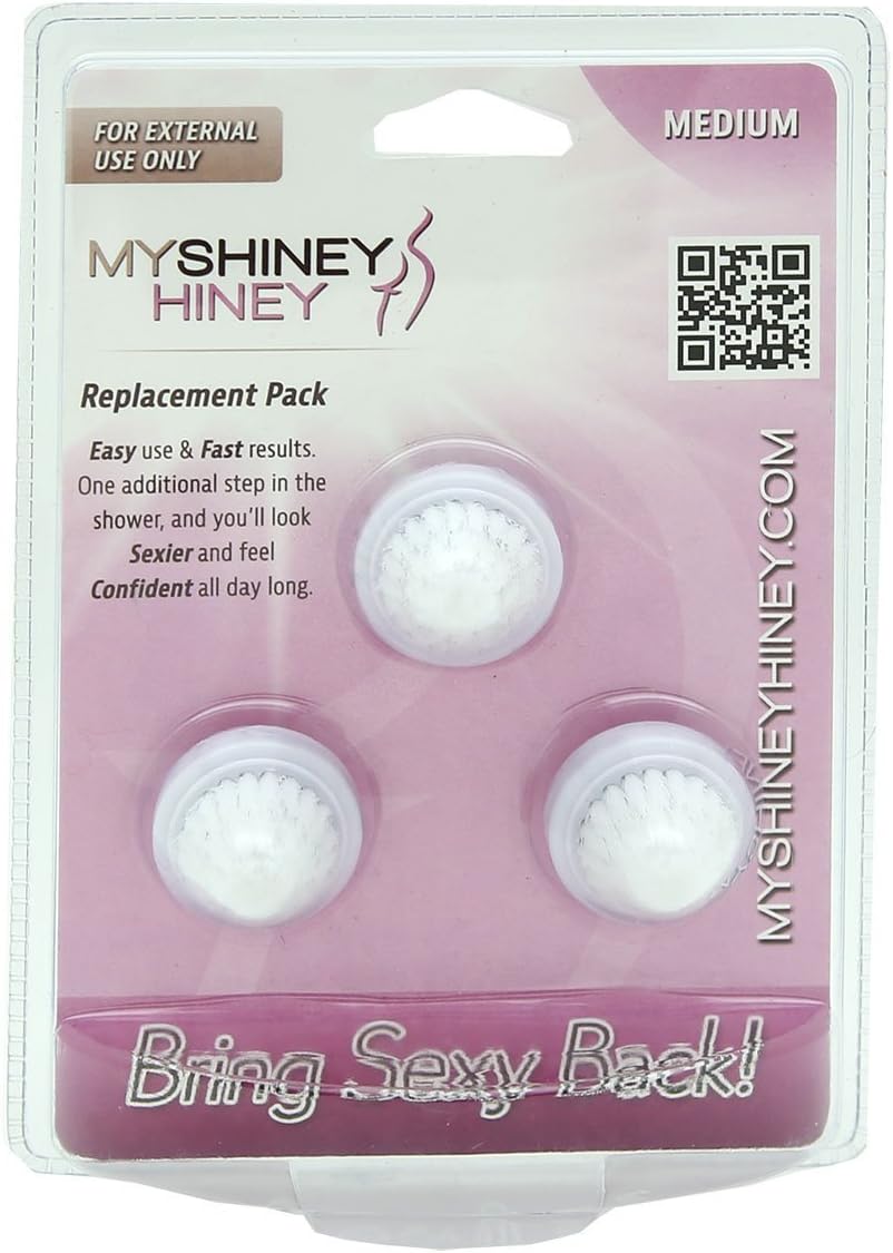 My Shiney Hiney Replacement Brush Heads, Medium, 3 Pack