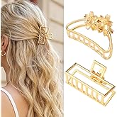 CAKURE Gold Hair Clips Metal Small Claw Clips for Thin Hair Accessories for Women (Pack of 2)