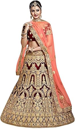 Velvet lehenga amazon Clearance