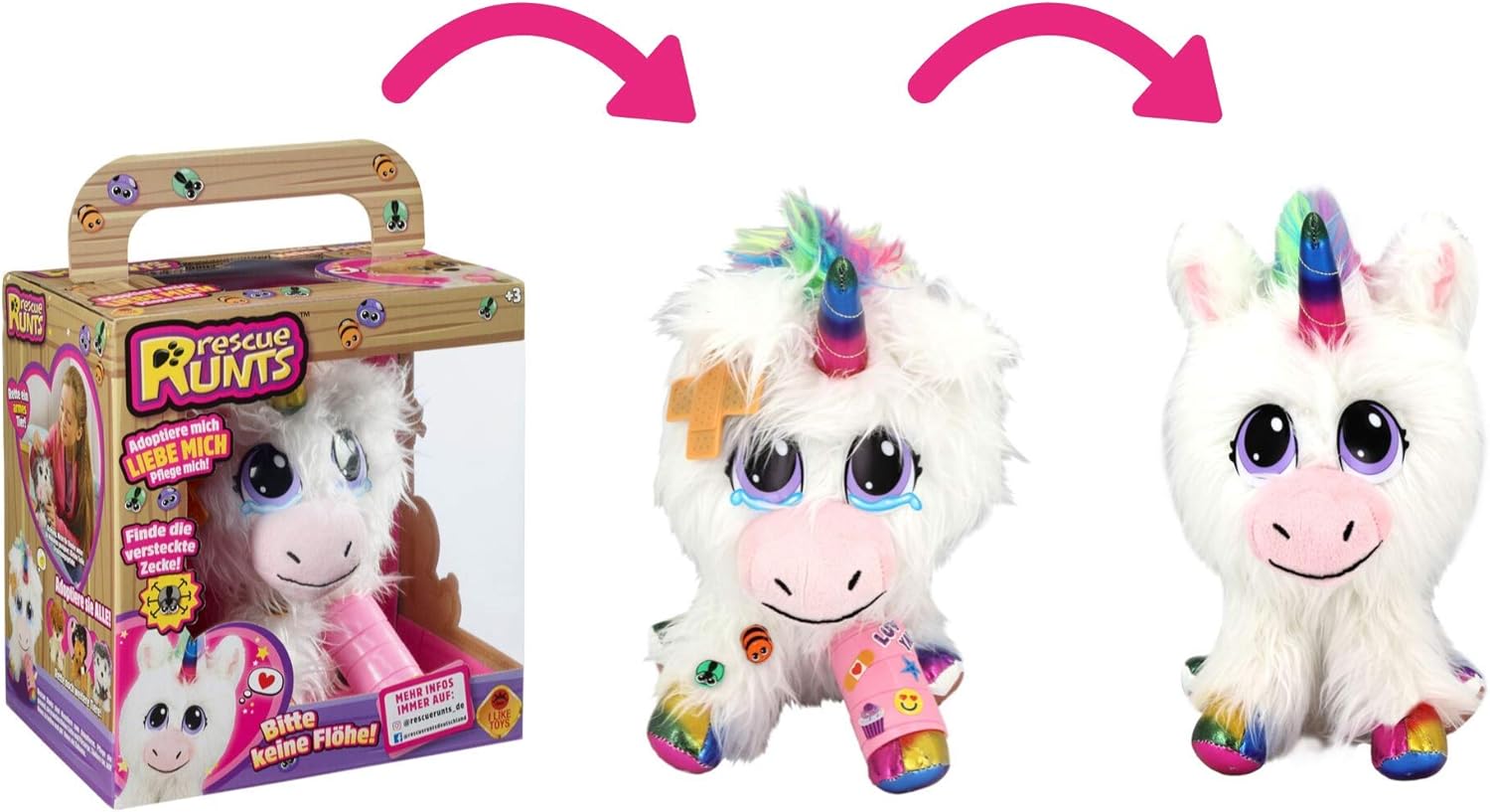 Bauer Spielwaren”Rescue Runts” unicorn: your new pet to adopt