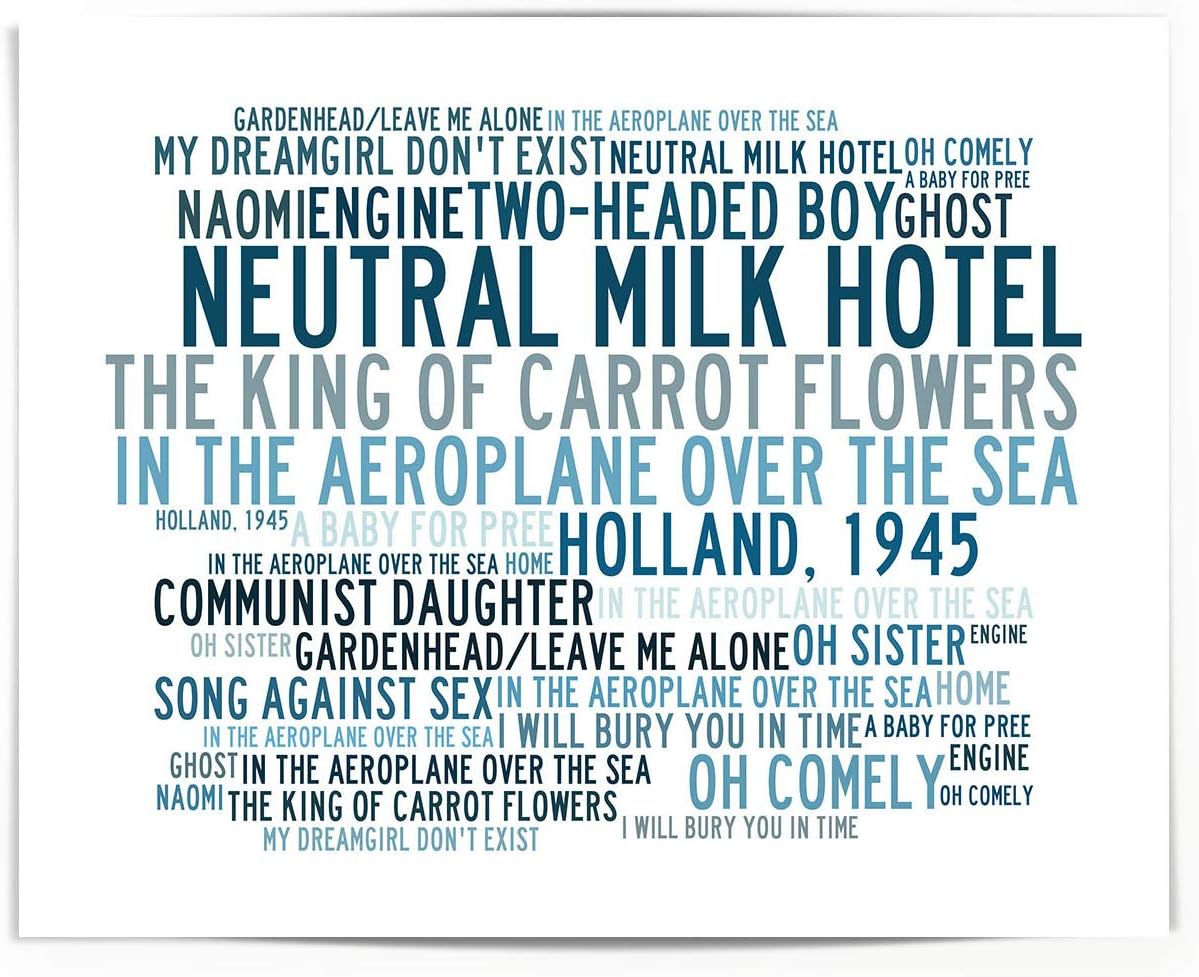 Neutral Milk Hotel Poster Print Anthology Lyrics Gift Signed Art Amazon Co Uk Kitchen Home