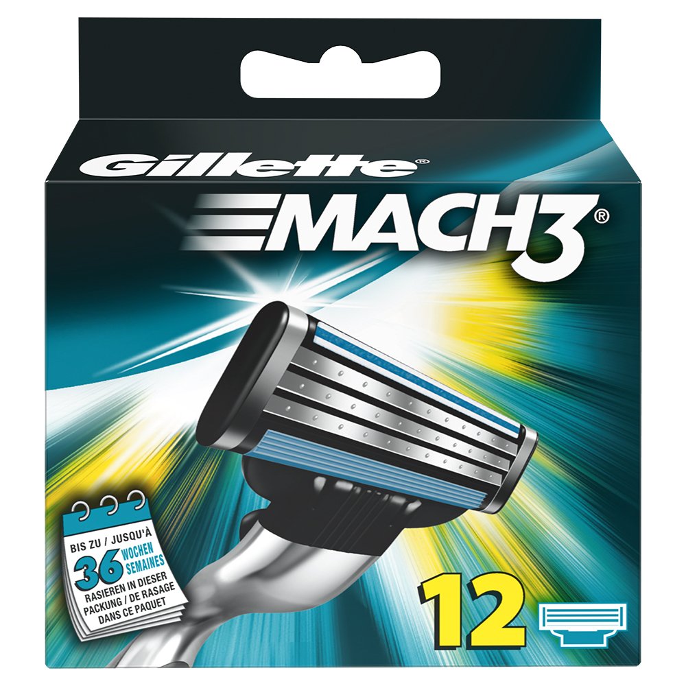 Gillette MACH3 Razor Blades - Pack of 12 Refills